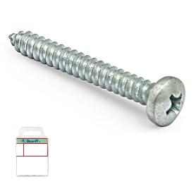 BLISTER TORNILLO ROSCA CHAPA CABEZA ALOMADA DIN 7981 CINCADO LARG.R/CHAPA 6.5MM Ø ROSCA CHAPA 2.9MM