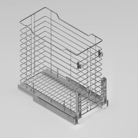 MODULO TOLVA ROPA CADENCE M450 CROMO  CON GUIA OCULTA CA, EXTRACCIÓN TOTAL 30KG. SP16-19.