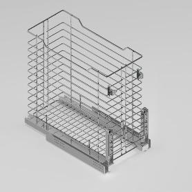 MODULO TOLVA ROPA CADENCE M600 CROMO  CON GUIA OCULTA CA, EXTRACCIÓN TOTAL 30KG. SP16-19.