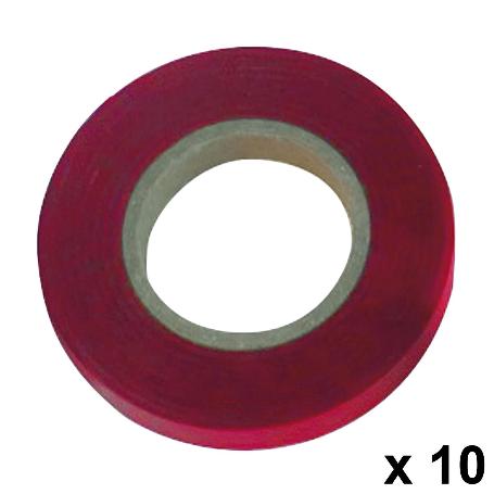 CINTA PARA ATADORA 11 X 0,15 MM. X 26 METROS ROJO (PACK 10 ROLLOS)