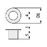 CASQUILLO PROTECTOR AGUJERO PUERTA CRISTAL (CAJA 100)