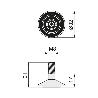 PIE NIVELADOR REGULABLE TAKO D32 H31 M8 CROMO