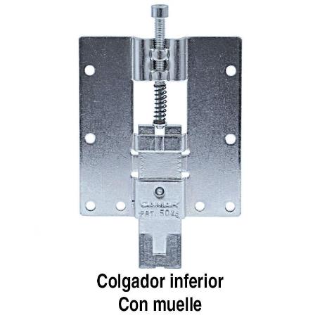 COLGADOR PANEL PANNELLO INFERIOR ZINCADO 50KG CON MUELLE. PATENTADO.