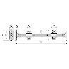 BARRA VOLTEADORA 1060MM EXT.OCULTO MESA (2 FINALES Y 3 PUENTES INCLUIDOS)