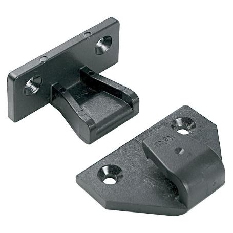 HERRAJES KEKU EN-C M+H PARA UNIÓN PANELES PLASTICO NEGRO. PARA ENCASTRAR.