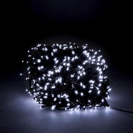 GUIRNALDA LUCES NAVIDAD 1000 LEDS COLOR BLANCO FRIO. LUZ NAVIDAD INTERIORES Y EXTERIORES IP44