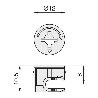 EXCENTRICA MAXEKO D12-11 ESPESOR 12 INT6 PARA MONTAJE DE CAJONES