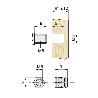 TUERCA EXPANSIBLE LATON M6-9 SIN PASTILLA  PARA TALADRO DE 8MM.