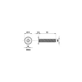 TORNILLO EMBELLECEDOR CEGAS CABEZA PLANA ALLEN M6 NÍQUEL. ELEGIR LARGO. DIÁMETRO 6MM LARGO 60MM