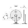 PLACA METAL MATE D46 ROSCA M10 ZINCADO P/PATA