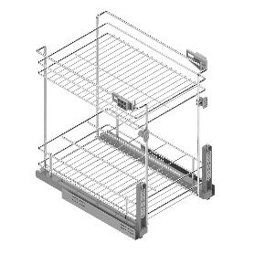 BOTELLERO BANDEJERO CLASSIC M300 CROMO  CON GUIA OCULTA CA, EXTRACCIÓN PARCIAL 25KG. SP16-19.