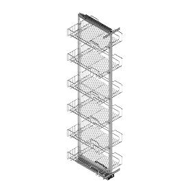 KIT COLUMNA ANNA M350 1900-2300 6CESTOS  CON GUIA CIERRE AMORTIGUADO Y E.TOTAL.