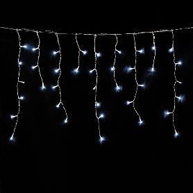 GUIRNALDA LUCES NAVIDAD CORTINA 5X1 METROS 182 LEDS BLANCO FRIO. LUZ NAVIDAD INTERIORES Y EXTERIORES IP44. CABLE TR