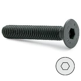 TORNILLO ROSCA METAL ALLEN DIN 7991 NEGRO METRICA M-5 LARGO 16MM (CAJA 1000)