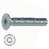 TORNILLO ROSCA METAL ALLEN DIN 7991 ZINC LARGO 20MM METRICA M-8