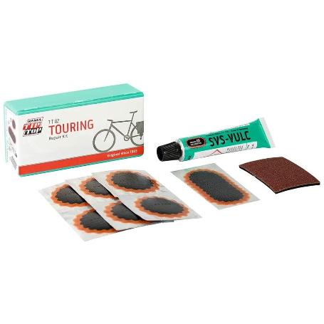 KIT DE PARCHES PARA BICI, KIT COMPLETO 7 PARCHES CON PEGAMENTO Y LIJA