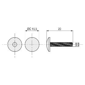 TORNILLO DIN 603 ROSCA TOTAL LARGO 60MM METRICA M-8