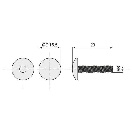 TORNILLO DIN 603 ROSCA TOTAL LARGO 60MM METRICA M-8