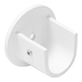 SOPORTE ZIRCONIO LATERAL PARA BARRAS Ø 20 MM. ACABADO BLANCO (2 PIEZAS)