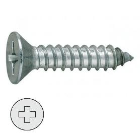 TORNILLO ROSCA CHAPA CABEZA PLANA DIN 79 LARG.R/CHAPA 16MM Ø ROSCA CHAPA 4.2MM (CAJA 500)