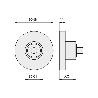 SOPORTE TUBO PARED D65 CABINE INOXIDABLE