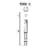 PUNTA ATORNILLAR MANGO 1/4 TORX 50MM PUNTA ATORNILL TX20