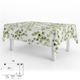 MANTEL HULE RECTANGULAR HOJAS VERDES IMPERMEABLE ANTIMANCHAS PVC 140X250 CM.  RECORTABLE USO INTERIOR Y EXTERIOR