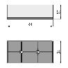 PATA PLASTICO DUKA 54X94MM H30MM CROMO NO ES PINTADA. RECUBIERTA LAMINA CROMO.