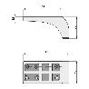 PATA PLASTICO DRAKA 70X145 H83MM CROMO NO ES PINTADA. RECUBIERTA LAMINA CROMO.