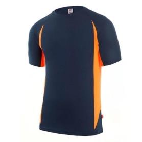 CAMISETA TECNICA BICOLOR  CALPI  MANGA CORTA VARIOS COLORES TALLA S-XXL ROPA BICOLOR MARINO NARANJA TALLA XXL
