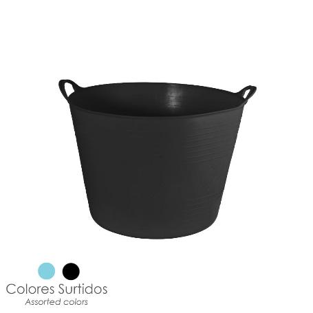 CESTA ORDENACION COLADA POLIPROPILENO 15 LITROS.  Ø 36 X 25 (ALT.) CM. COLORES SURTIDOS