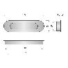 TIRADOR EMBUTIR OVALADO 155X45X19 INOXIDABLE C/M CON MUELLE. INOXIDABLE 304.