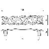 TIRADOR ZAMAK ADA 96MM. CROMO DISTANCIA 224 ACABADO CROMO