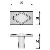 AXOS POMO ZAMAK 30X25. ELEGIR ACABADO. ACABADO PLATA VIEJA