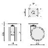 RUEDA GIRATORIA DUNCAN Ø50 H64 BLANCO FRENO CON FRENO