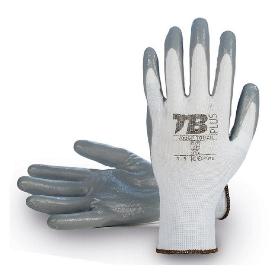 GUANTE POLIESTER BLANCO PALMA NITRILO GRIS 700GP TOUCH TALLA 7-10 T/GUANTE TALLA S-7