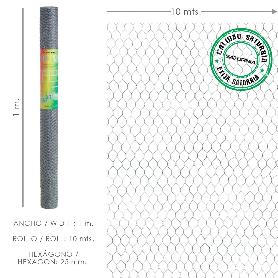 ENREJADO TRIPLE TORSION 25 / ANCHO 100 CM. ROLLO 10 METROS USO DOMESTICO