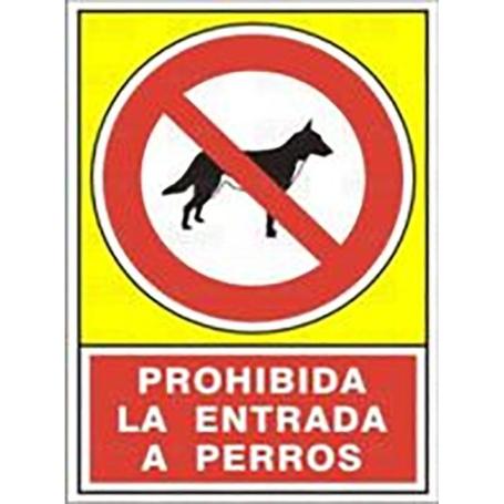 SEÑAL 489 ALUM.345X245 PR.ENT.PERROS PROHIBIDA LA ENTRADA DE PERROS