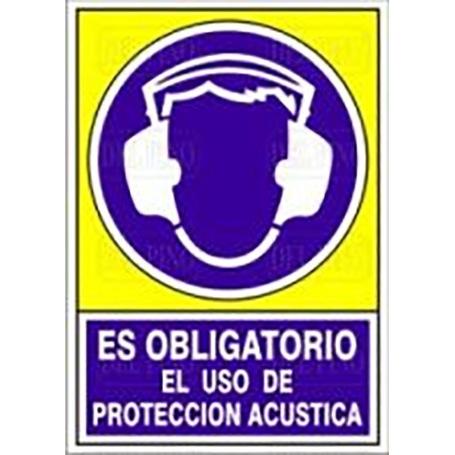 SEÑAL 607 PLAST.490X345OBL.USO P/ACUST ES OBLIGATORIO USO PROTECCION ACUSTICA