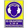 SEÑAL 607 PLAST.490X345OBL.USO P/ACUST ES OBLIGATORIO USO PROTECCION ACUSTICA