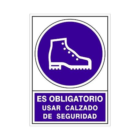 SEÑAL 633 PLAST.490X345OBL.CALZADO SEG ES OBLIGATORIO USAR CALZADO DE SEGURIDAD