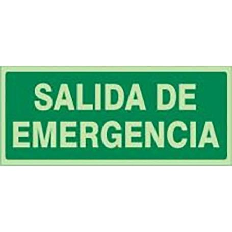 SEÑAL 1036 PLAST.420X210SAL.EMERGLUM. SALIDA DE EMERGENCIA (LETRA)