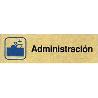 PLACA ALUMINIO ORO 150X45ADMINISTRACION