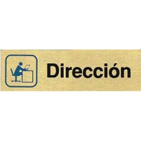 PLACA ALUMINIO ORO 150X45 DIRECCION