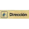 PLACA ALUMINIO ORO 150X45 DIRECCION