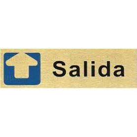 PLACA ALUMINIO ORO 150X45 SALIDA