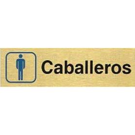 PLACA ALUMINIO ORO 150X45 CABALLERO