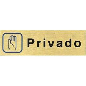 PLACA ALUMINIO ORO 150X45 PRIVADO