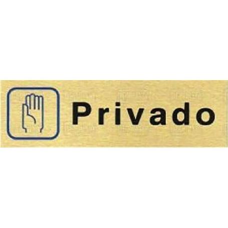 PLACA ALUMINIO ORO 150X45 PRIVADO