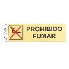 PLACA ALUM.ORO 150X45 PROHIBIDO FUMAR